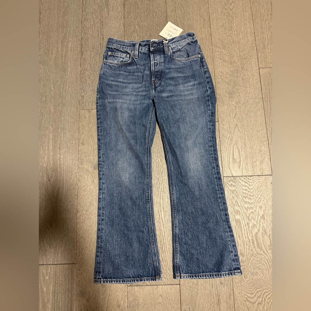 Toteme cropped kick denim